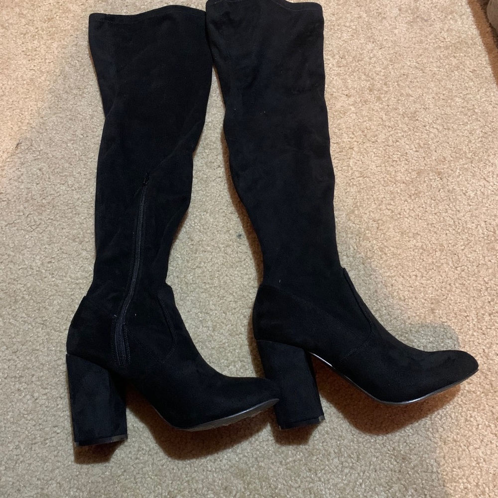 Knee high black boots